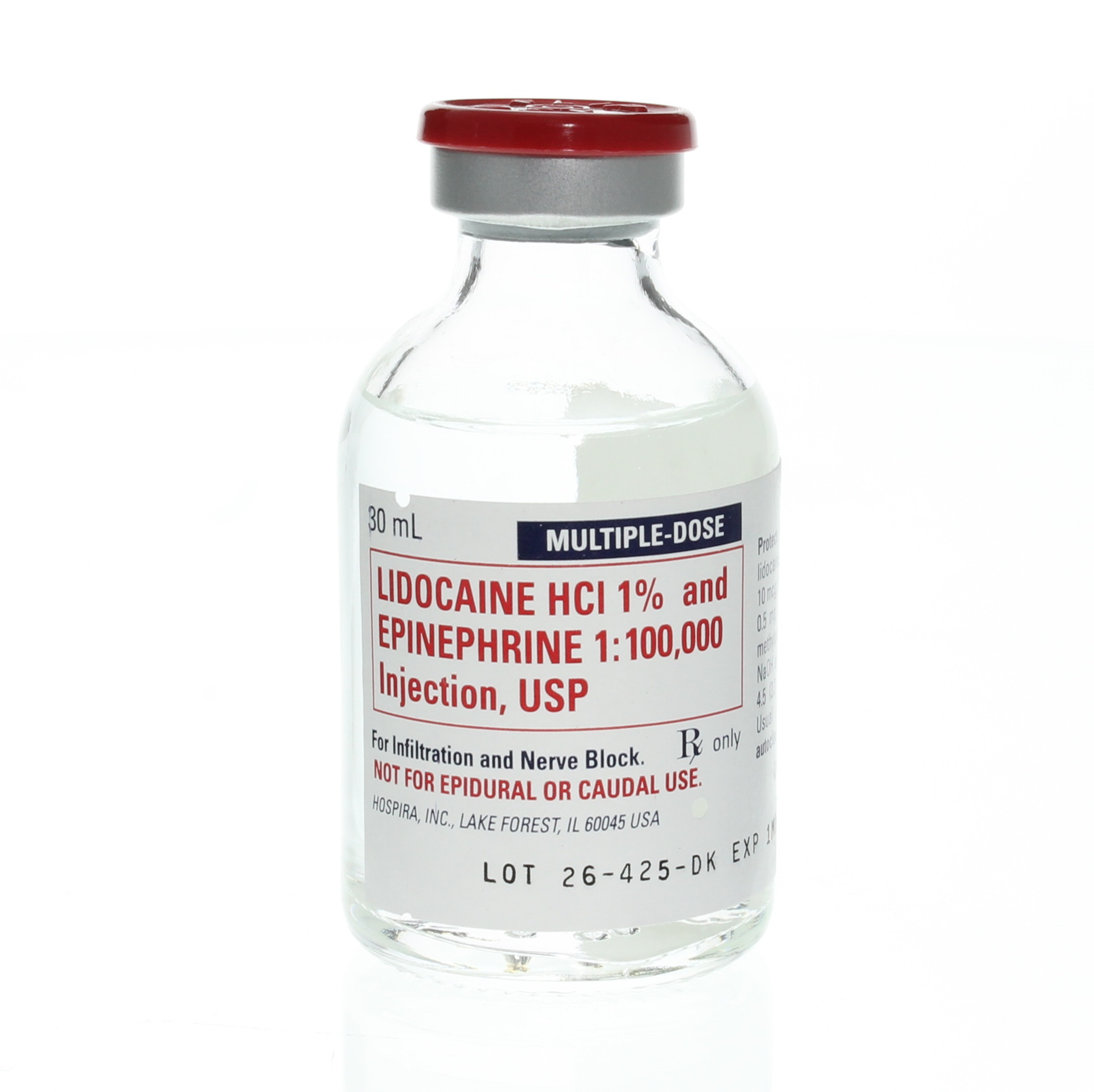 Lidocaine 1% w/Epi 30ml MDV